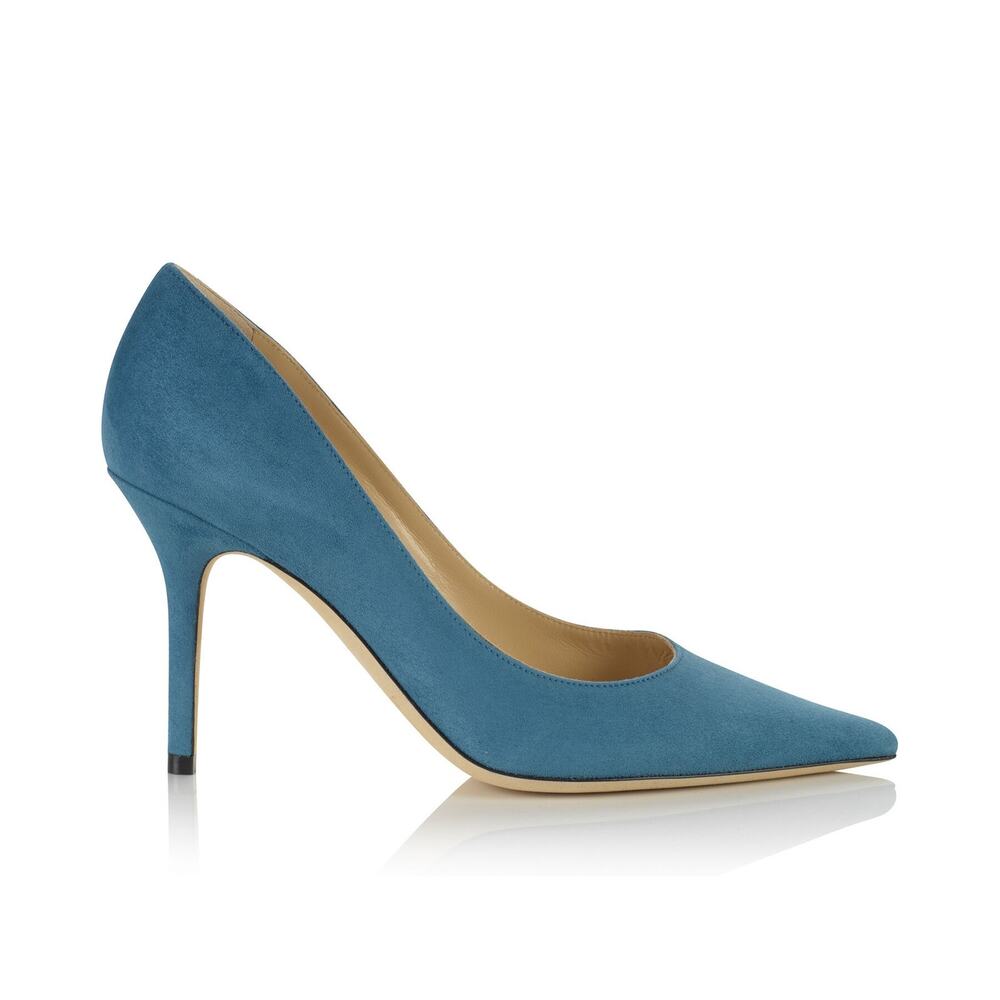 Jimmy Choo Suede Blue Agnes Pumps Size 34.5